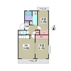 💕敷金・礼金ゼロ！今なら仲介手数料もゼロ！🌞 😲２ＤＫ賃料84,...