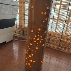 竹製　灯篭　LEDライト付き