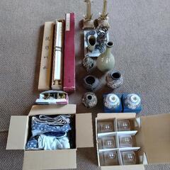 花瓶　掛け軸　白岳コップ　吉野家茶碗　ビームス古着　他