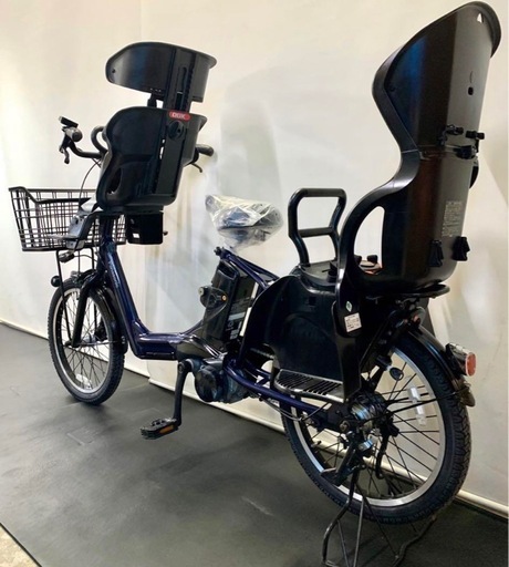 1都4県全域送料無料　業界最長12ヶ月保証　電動アシスト自転車　パナソニック　ギュットアニーズ　20インチ 子供乗せ　紺色　g428