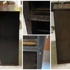 茶箪笥　収納棚　飾り棚　☆破損パーツ有り☆　現状品　昭和レトロ　和室の画像