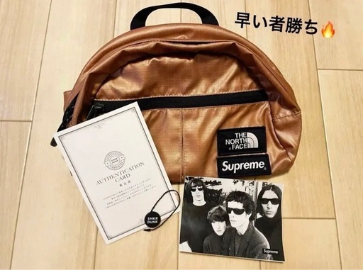 鑑定書付　レア色　極美品　supremeコラボノースフェイス　ショルダーバッグ