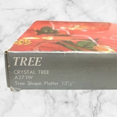 【新品未使用】クリスマスツリー型ガラス皿❤2枚セット　クリスタルツリー　プレートの画像