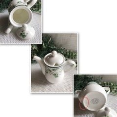 *:.新品未使用.:*Chiffon シフォンお洒落なミニポット 調味料入れ2点セットの画像