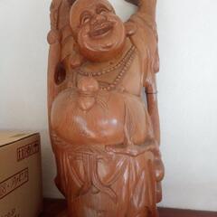 玄関や和室に　木彫り　七福神　置物　