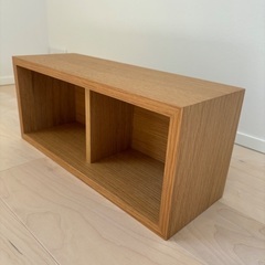 無印良品 壁に付けられる家具箱 オーク材突板 44cmの画像