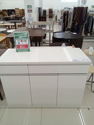 ★ジモティ割あり★ NITORI キッチンカウンター ホワイト H86×D50.5×W120 クリーニング済み HJ4956