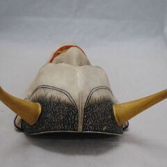 [962]能面　般若　雅楽　神楽面　お面　木彫り　厄除け　レトロの画像