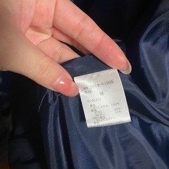 再値下げ！Rew de Rew ダウン　コート　M ネイビー　ビジュー　暖かい　OL モテの画像