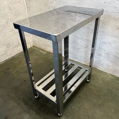 ステンレス製 作業台 厨房 業務用 店舗用品 厨房機器 美品 W370×D600×H800 Y0444の画像