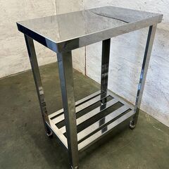 ステンレス製 作業台 厨房 業務用 店舗用品 厨房機器 美品 W370×D600×H800 Y0444の画像