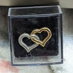 ☆日本看護連盟章　ダブルハート　ピンバッジ　中古品　の画像