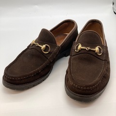 GUCCI(グッチ)ブラウン スエード ローファー