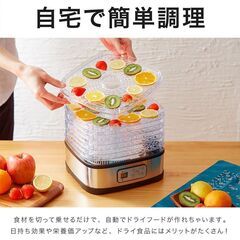 simplus フードドライヤー SP-FD01 5段トレイ タイマー設定 35～70℃ ドライフルーツ アイシングクッキー 干物 ドライフラワー 食品乾燥機の画像