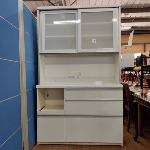 【愛品倶楽部柏店】Pamouna (パモウナ) 2枚スライド扉キッチンボード 国産 ゆっくり閉まる フルオープン