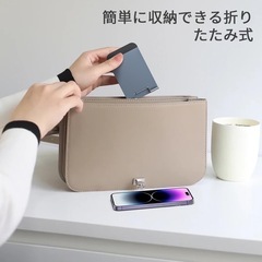 スマホスタンド 卓上　軽量化　アルミ製‎折りたたみ　伸縮式スマホ スタンドの画像