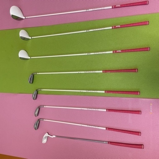 【完了】中古☆Persons(パーソンズ) レディスバッグ付クラブ8本組セット　ウッド3本(1W 4W 7W) アイアン4本(#7#9
