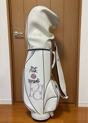 【完了】中古☆Persons(パーソンズ) レディスバッグ付クラブ8本組セット　ウッド3本(1W 4W 7W) アイアン4本(#7#9#P #SW) パター キャディバッグ ヘッドカバー