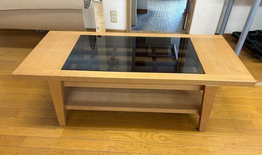 センターテーブル　ローテーブル　ガラス　お洒落　おしゃれ　ナチュラル　ブラック　木製　収納付き　240925+01