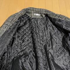 レディース　グレンチェック　チェスターコートの画像