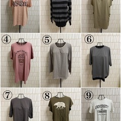 ①【1枚100円】レディース 夏服秋服 Tシャツ ロンティー