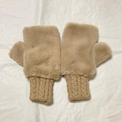 手袋  指なし  キャメル  タグなし未使用