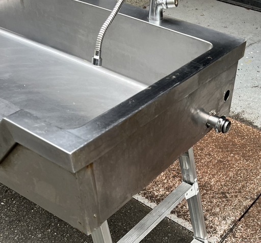 業務用 舟形シンクトップ 蛇口付き 幅1200×奥行600×高さ200(mm) 飲食店 厨房 厨房機器 魚 店舗用品 大阪発