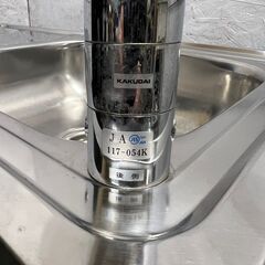 ステンレス製 1槽シンク 厨房用品 業務用 店舗用品 水栓付き W1000×D505×H780 Y0447の画像