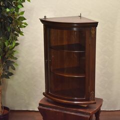 ≪yt1669ジ≫ アンティーク調 小型コーナーキャビネット 飾...