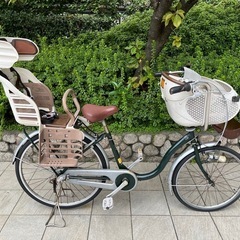 子どものせ前後付き自転車(ジャンク)