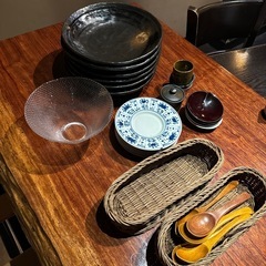 カレー皿、器、豆皿、お猪口、スプーン、バスケット