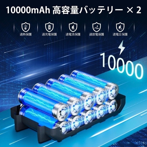 新品 高圧洗浄機 コードレス 充電式 10000mAhバッテリー2個 洗車 外壁