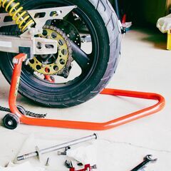 バイクスタンド　リア　L型　赤の画像