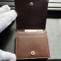 Ferragamo ブラウン レザー 折り財布の画像