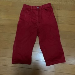 ボブソン赤レディースハーフパンツ裏付き