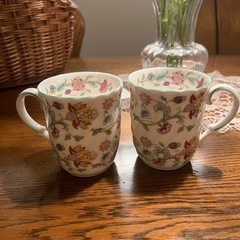 美品 MINTON  ミントン ハドンホール マグカップペア グリーン