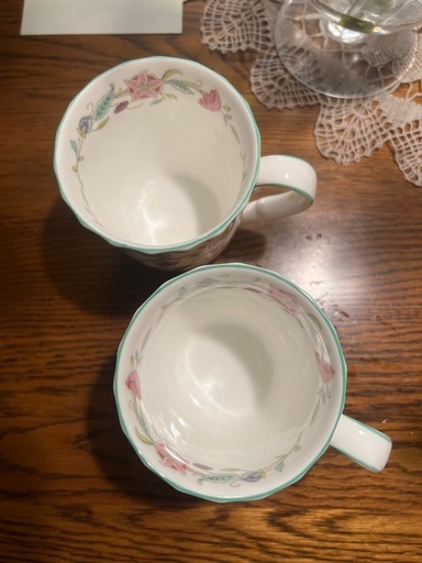 美品 MINTON  ミントン ハドンホール マグカップペア グリーン