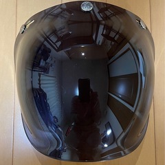 バイク用ヘルメット　バブルシールド　フリップなし　スモーク