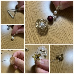 アクセサリーパーツ　ハンドメイド　イヤリング　ヘアアクセサリーの画像