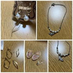 アクセサリーパーツ　ハンドメイド　イヤリング　ヘアアクセサリーの画像