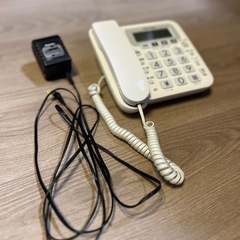 電話機、清掃済み、動作確認済み
