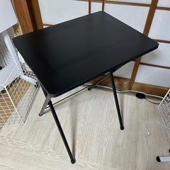 山善　テーブル ミニ 折りたたみ サイドテーブル 幅50×奥行4...