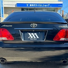 [自社ローン○]クラウンアスリートG 黒革 スカッフ 全席パワーシート！の画像
