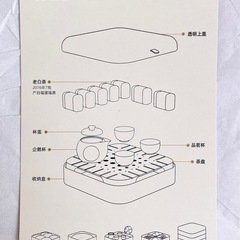 中国茶器セット　茶盤付き【未使用】の画像
