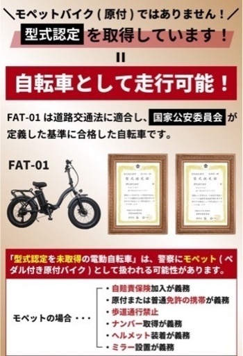 電動ファットバイク【公道OK】