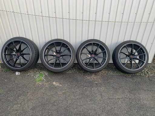 10日日曜日引取限定価格　RAYS VR G25 19インチ114.3/5穴9.5J ＋45 タイヤ付き