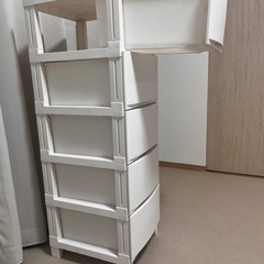 【お話中】5段スリムチェスト ホワイト 白の画像