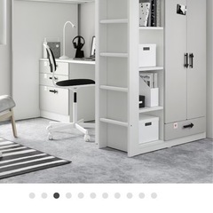 IKEAイケア　ロフトベッド　STUVA デスク・クローゼット付き IKEA STUVA ロフトベッドフレームデスク&収納付き