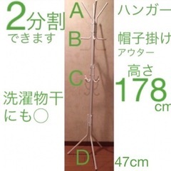 コートハンガー 1ケ所ワケアリ 帽子 アウター 洗濯物干にも 2...