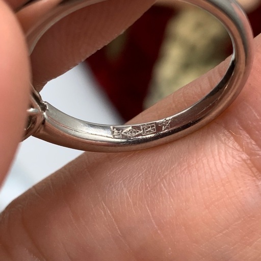 GINZA TANAKA ダイヤモンド　リング　3.8g 約8号　pt900 トータル 0.608ct